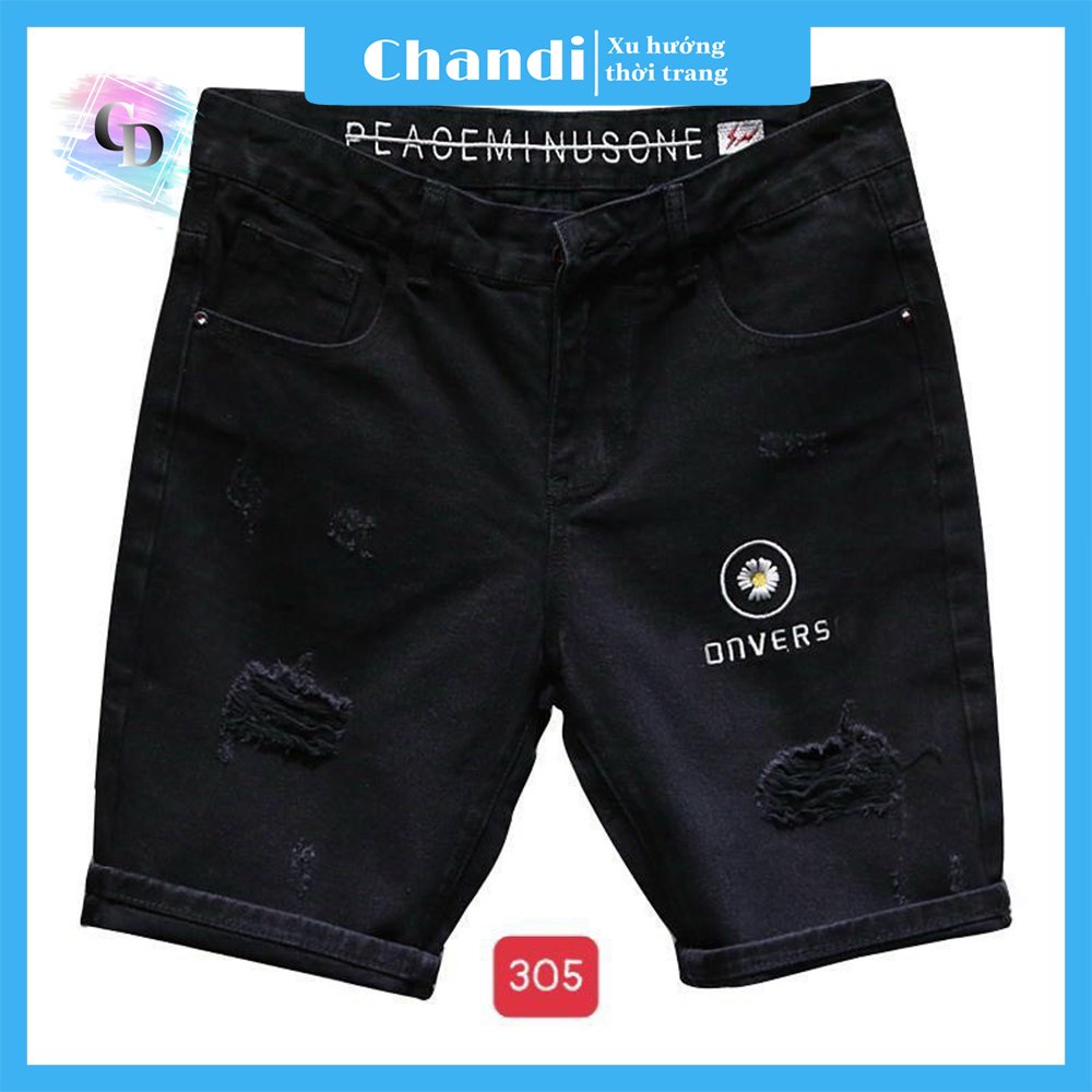 Quần Short Jean Nam co dãn kiểu dáng trẻ trung đơn giản Thương Hiệu Chandi, quần sọt mẫu mới xu hướng 2021 QSJN305