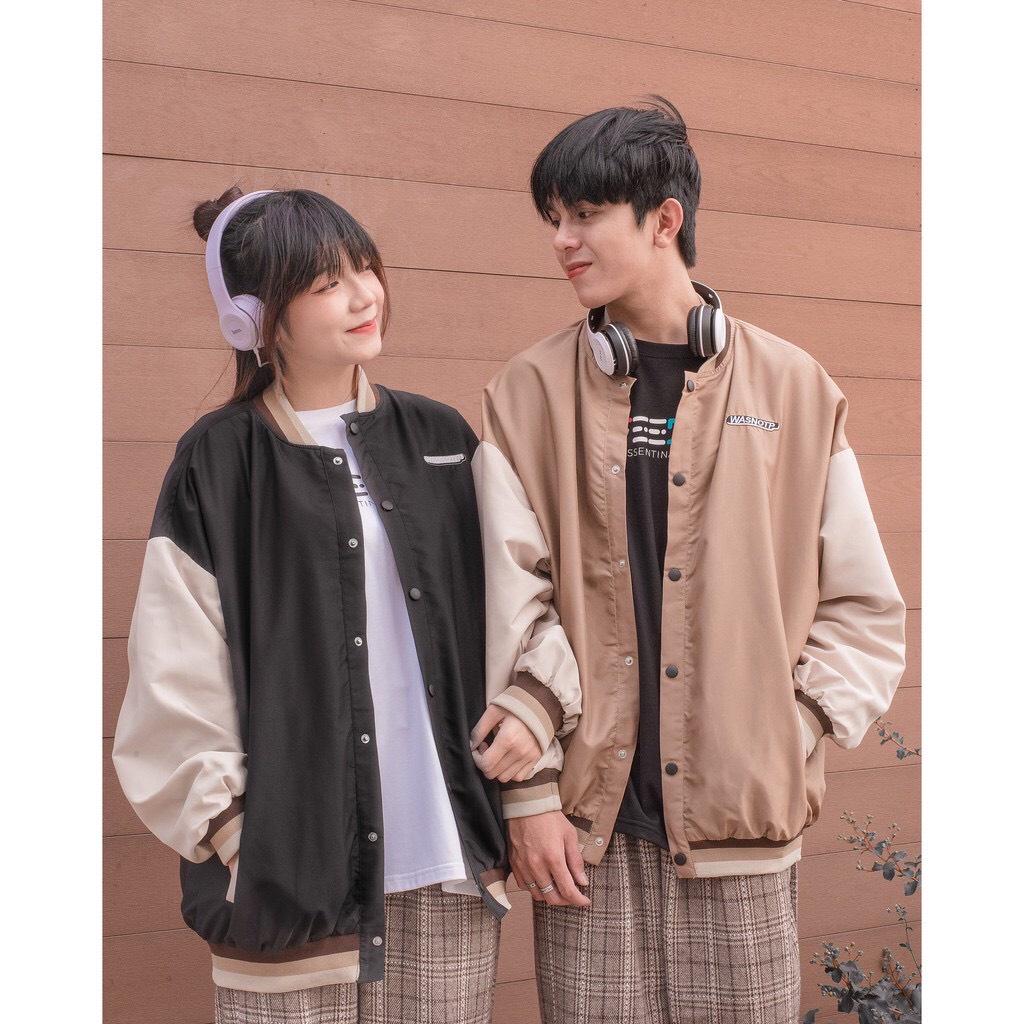 Áo Bomber Dù 2 lớp lót dày siêu chất bóng chày thêu Was - Form chuẩn Unisex Nam Nữ Couple Freesize