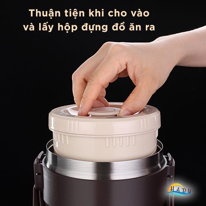 Cặp Lồng Giữ Nhiệt Đựng Cơm 3 Tầng Inox 304 Cao Cấp 6 Lớp Đạt Chất Lượng Đức SSGP