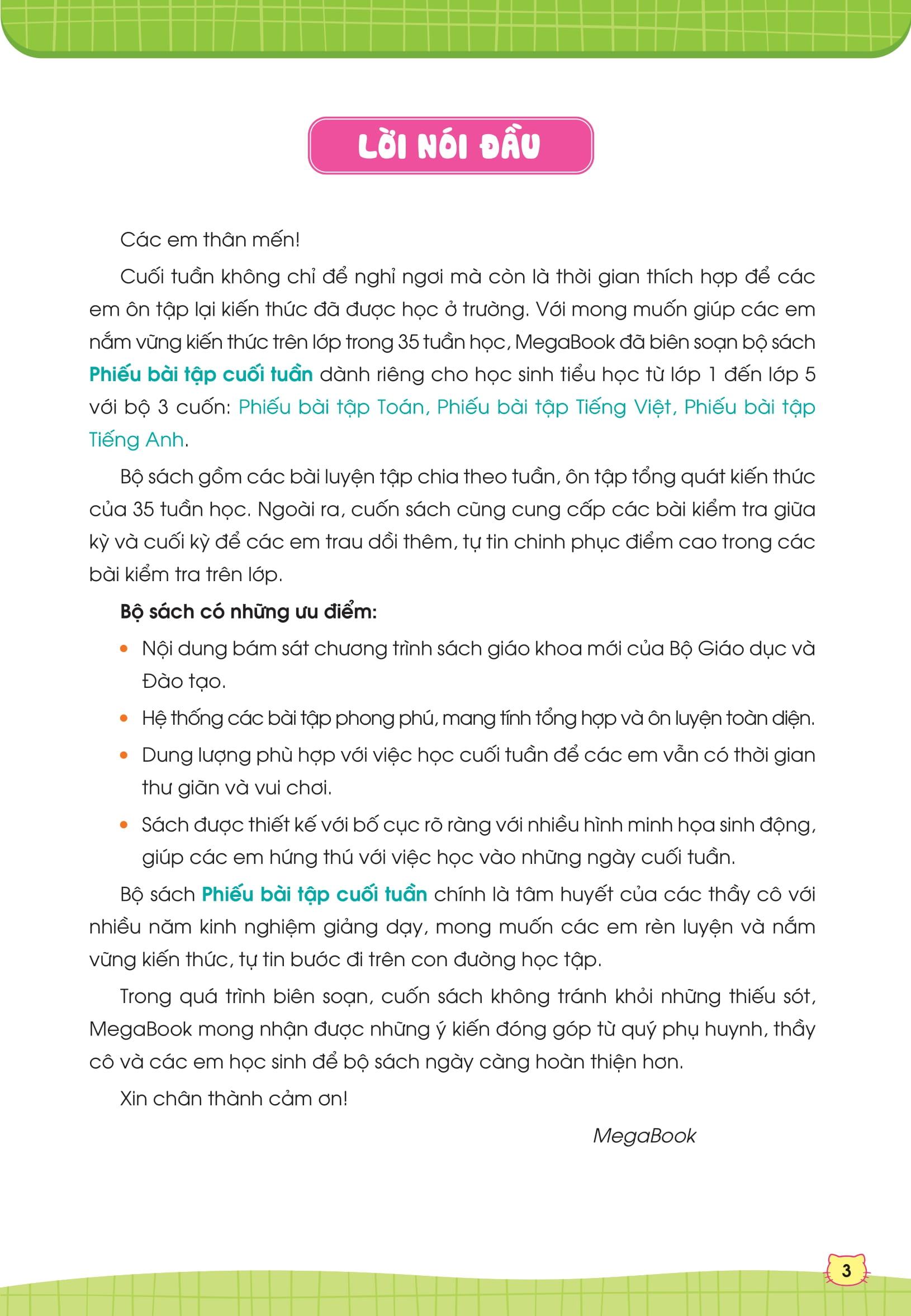 Sách - Phiếu Bài Tập Cuối Tuần Toán 5