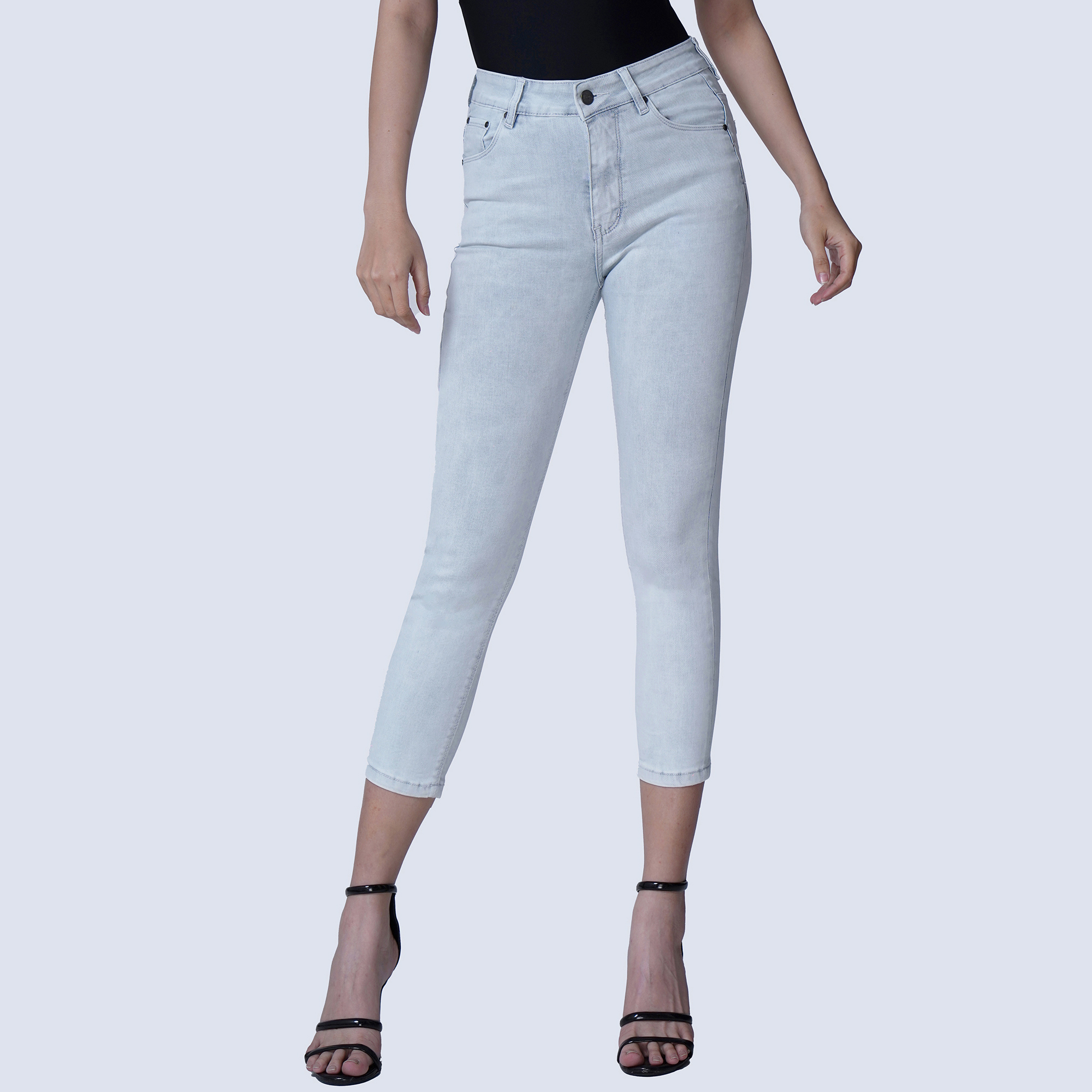 Quần Jean Nữ Lửng Aaa Jeans Skinny Lưng Cao Nhiều Màu