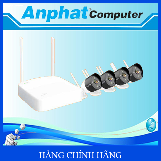 Bộ KIT Camera Wireless 4 Kênh chuẩn HD TENDA K4W-3TC - Hàng Chính Hãng