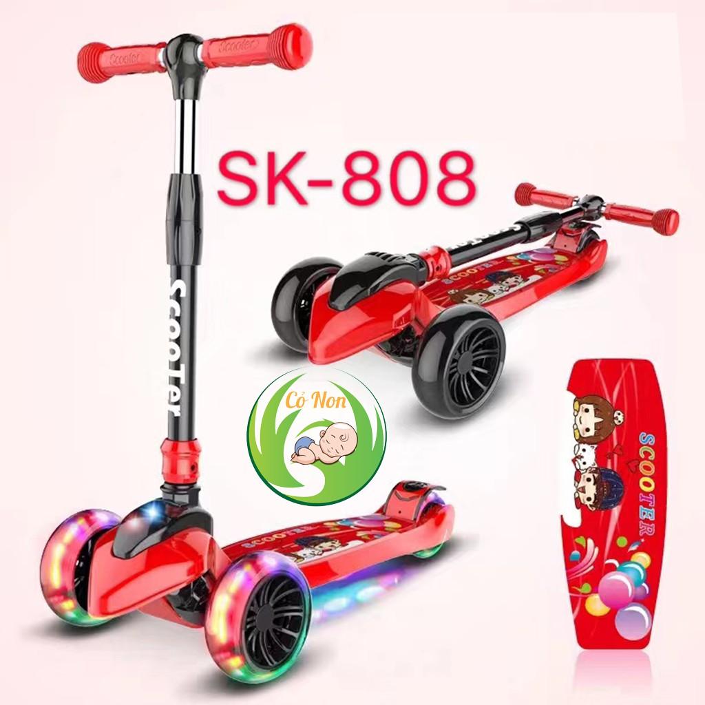 Xe Scooter Sk-808 3 bánh phát sáng size lớn cho bé