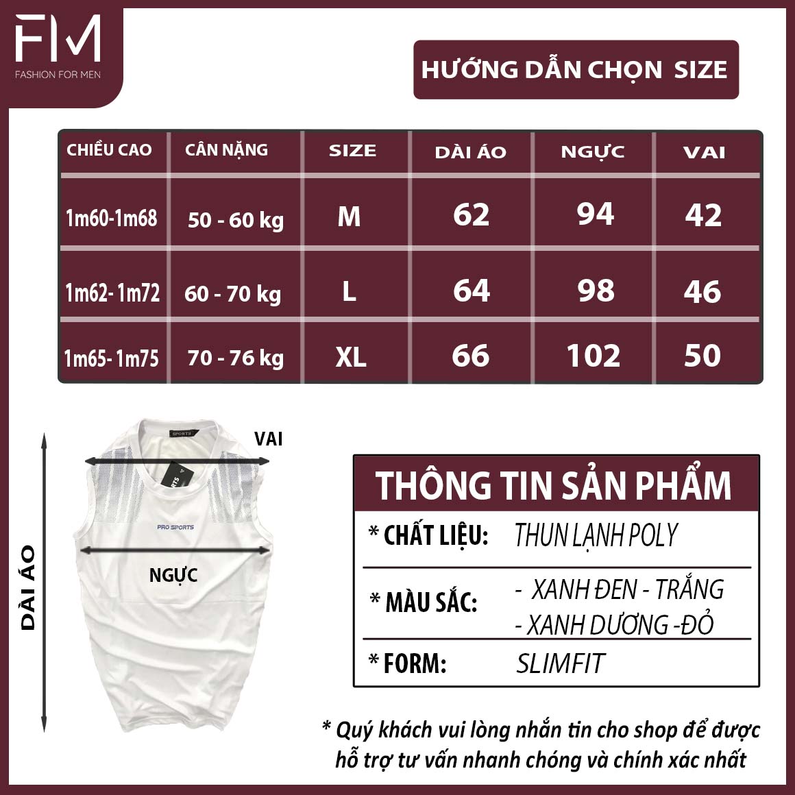 Áo thun ba lỗ nam sát nách dáng thể thao, thấm hút mồ hôi, thoải mái vận động – FORMEN SHOP – FMPS136