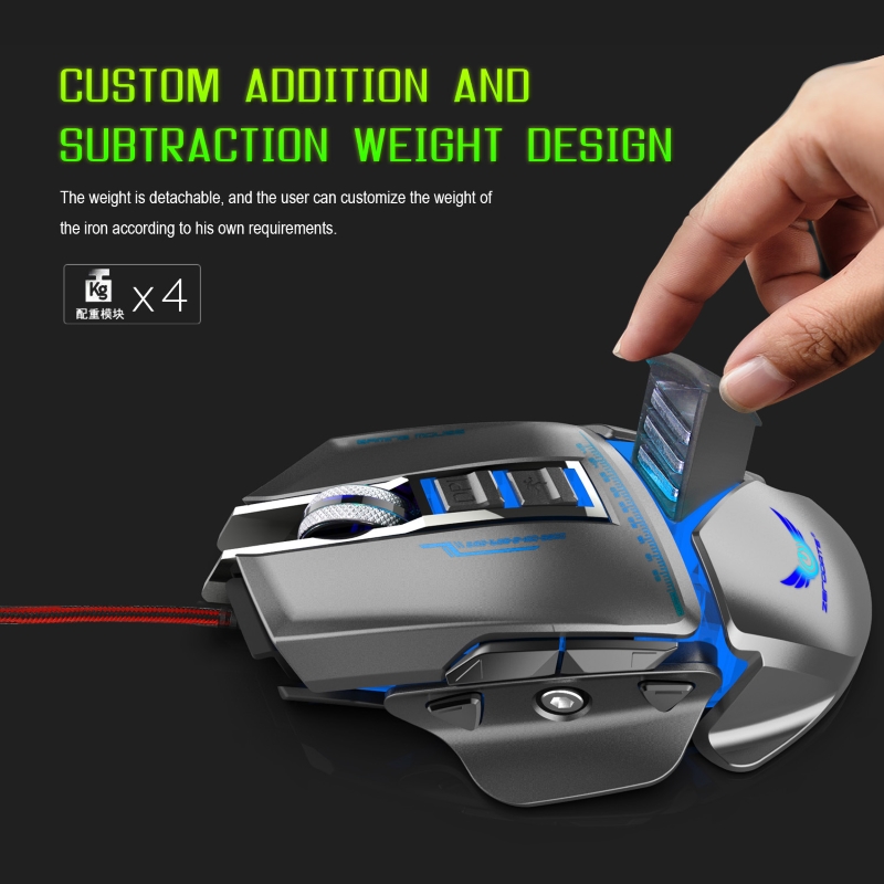 Chuột cơ gaming led RGB 3200DPI - X400 mechanical Gaming mouse 11 Key hàng nhập khẩu