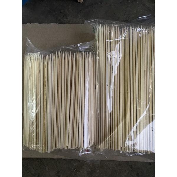 Tăm tre xiên thịt dài 15cm, 20cm đóng gói 100g
