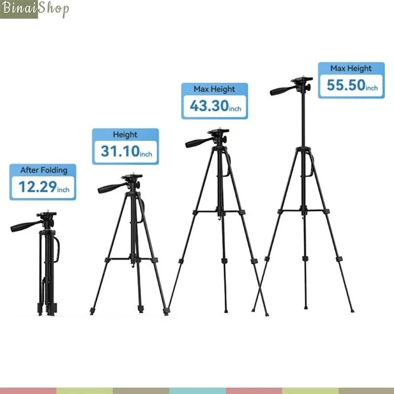 EMEET FTD603 - Tripod Đa Năng Điều Chỉnh 30-140cm Cho Webcam, Máy Ảnh, Điện Thoại Và Camera Hội Nghị - Hàng Chính Hãng