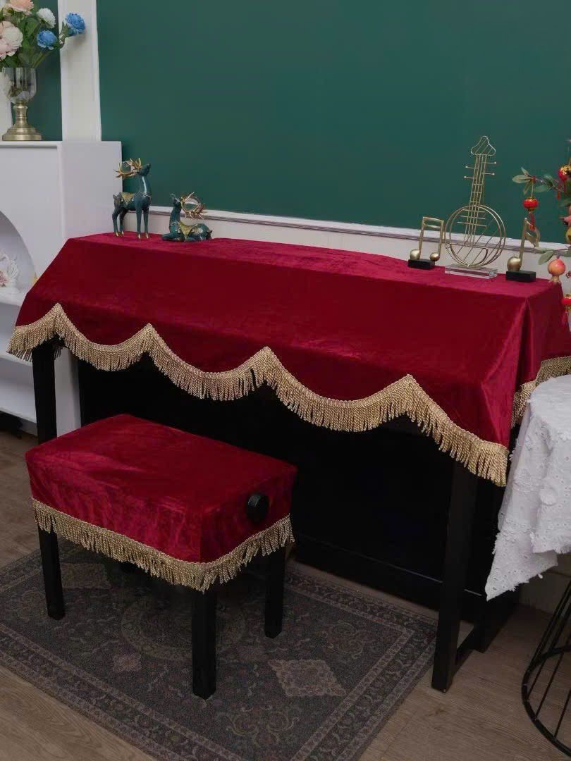 Bộ phủ đàn piano điện tử 88 phím phong cách Châu Âu cổ điển sang trọng chống bụi chống xước - Hàng chính hãng