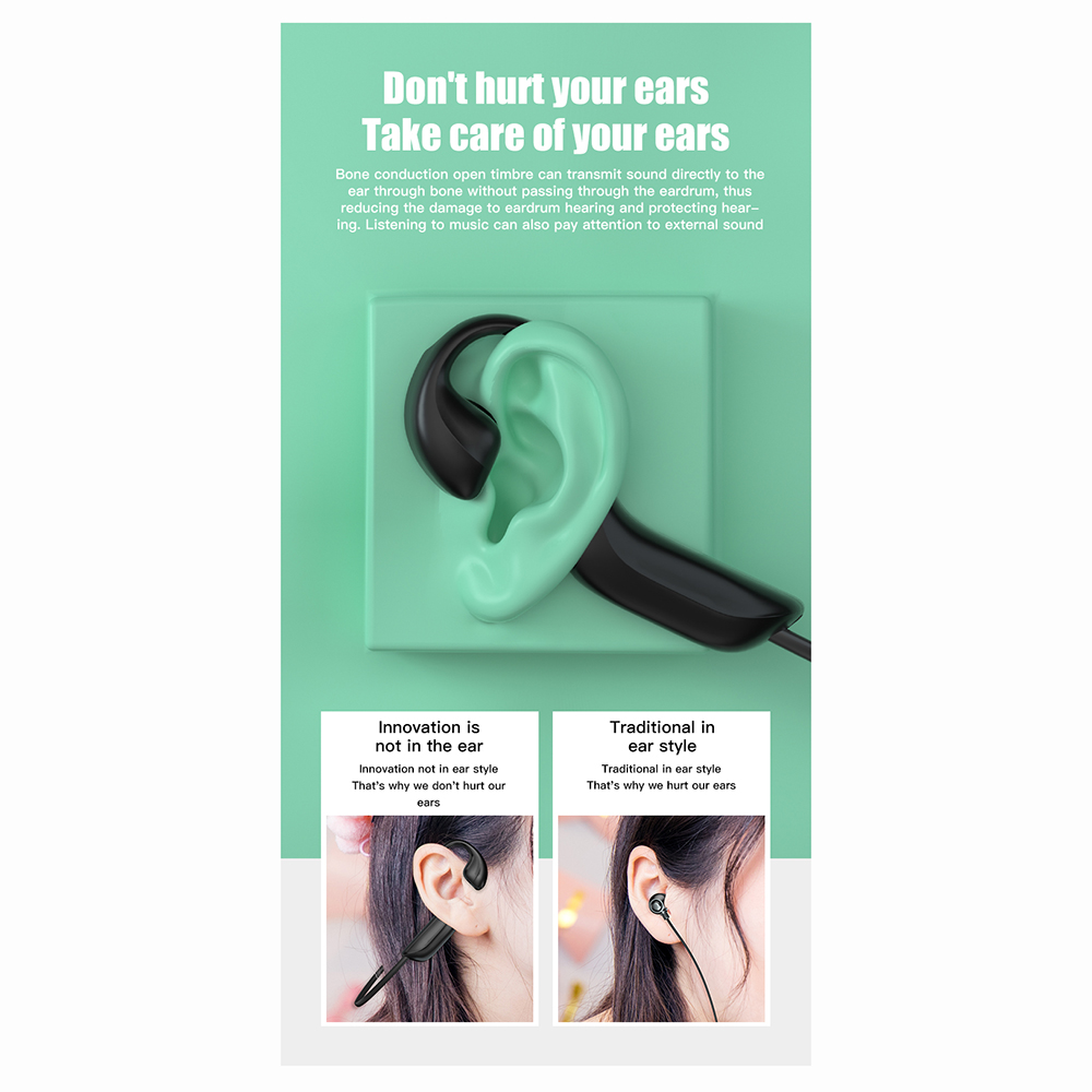 Tai Nghe Thể Thao G-100 Bone Conduction BT5.1 Giảm Tiếng Ồn Chống Nước