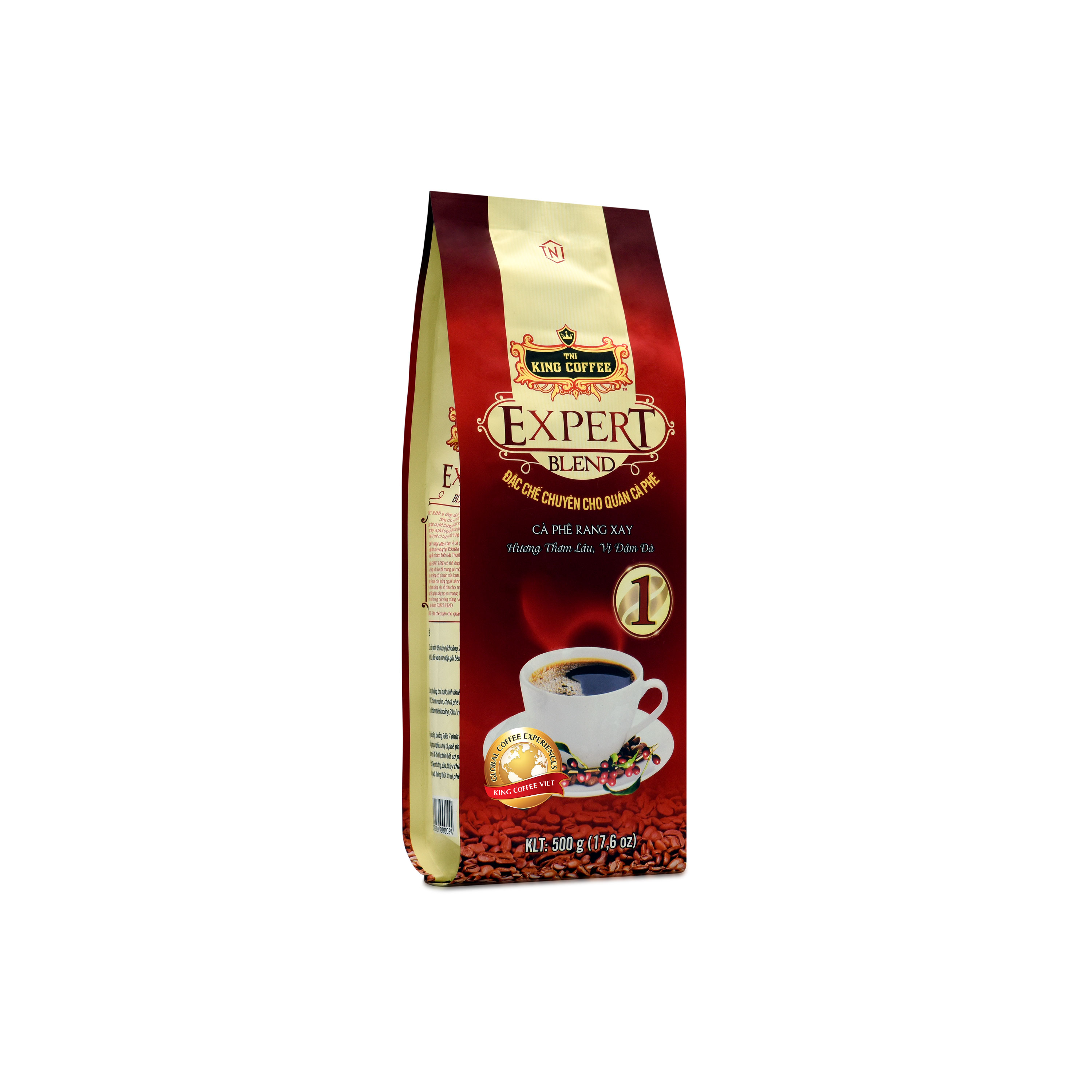 Combo 5 Cà Phê Rang Xay Expert Blend 1 KING COFFEE - Túi 500g + tặng 1 Phin Cà Phê Trắng