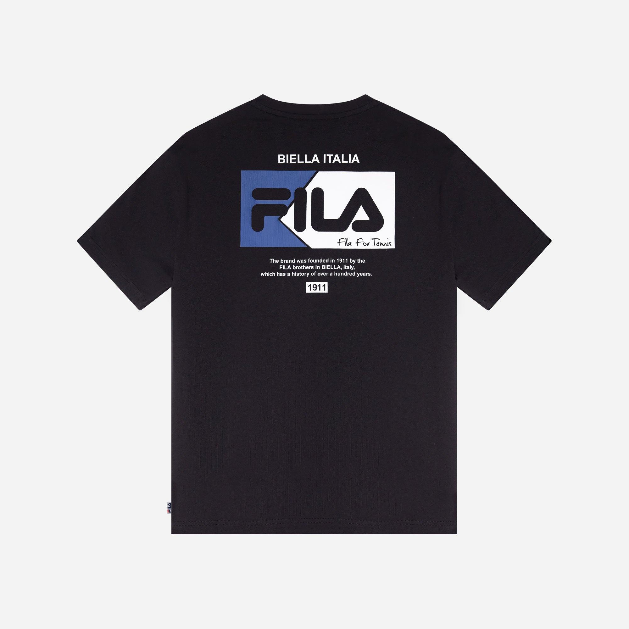 Áo thun tay ngắn thời trang unisex Fila Heritage Loose Fit Logo - FW2RSF2086X-BLK