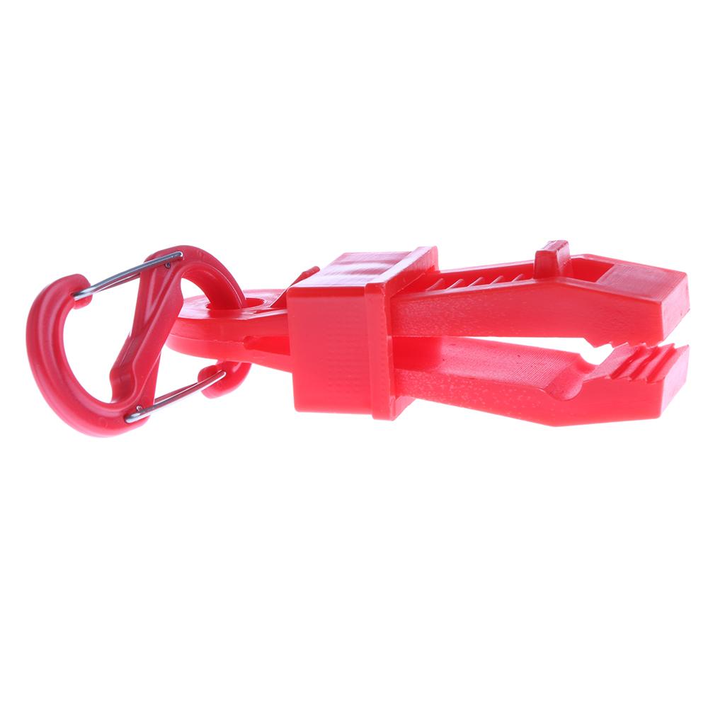 4pcs Clamp Tent Awning Tent Clip With Carabiner Plastic Red