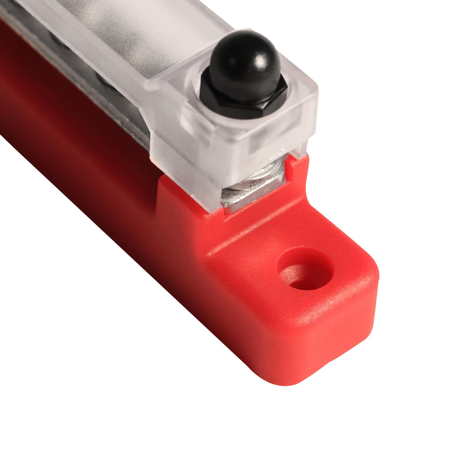 6 Terminal Single-row Bus Bar 150A BusBar Block with Cover, Ground Distribution, Power Distribution Terminal Block