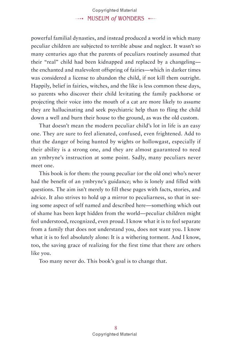 Miss Peregrine's Museum Of Wonders: An Indispensable Guide To The Dangers And Delights Of The Peculiar World For The Instruction Of New Arrivals