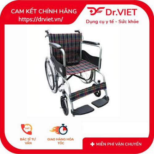 Xe lăn X-39B màu đen – khung thép chắc chắn, bánh mâm cao cấp, gấp gọn tiện lợi