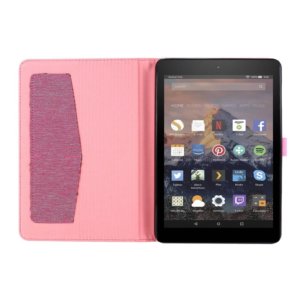Bao Nắp Gập Chất Giả Denim Cho Máy Tính Bảng Amazon Fire Hd 10 2021 11th Gen Fire Hd10 Plus 10.1 Inch