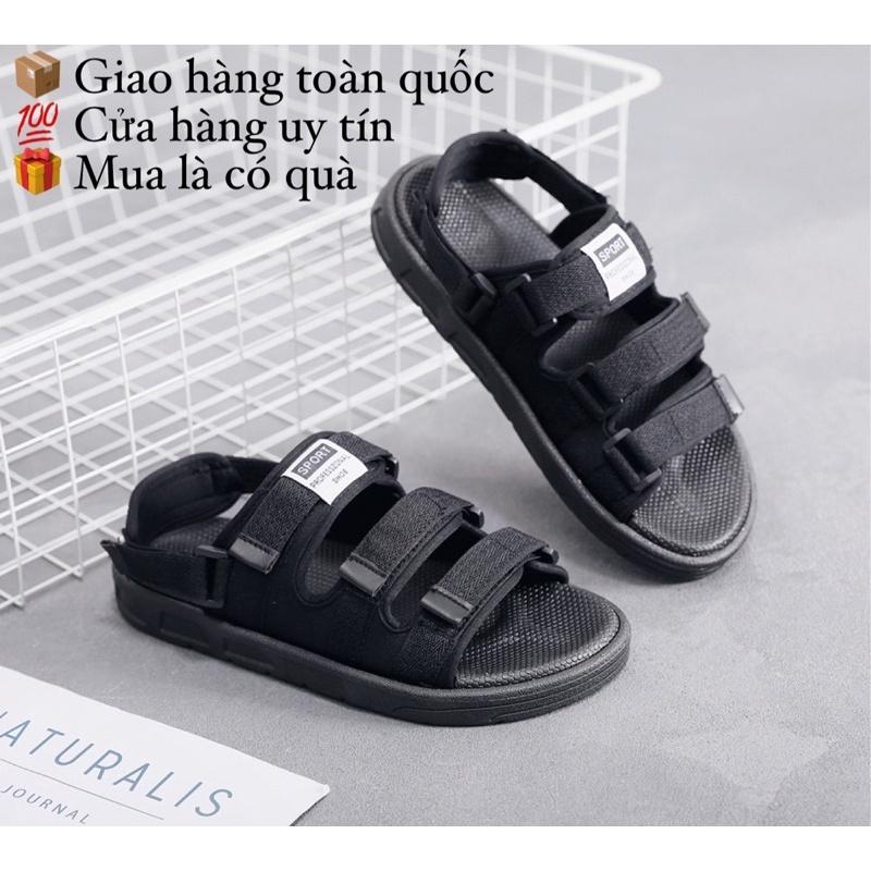 (Có 3 Màu) Sandal nữ nam 3 quai trơn cao cấp hothit Fullsize 35-44 - dép quai hậu học sinh mới về 2021