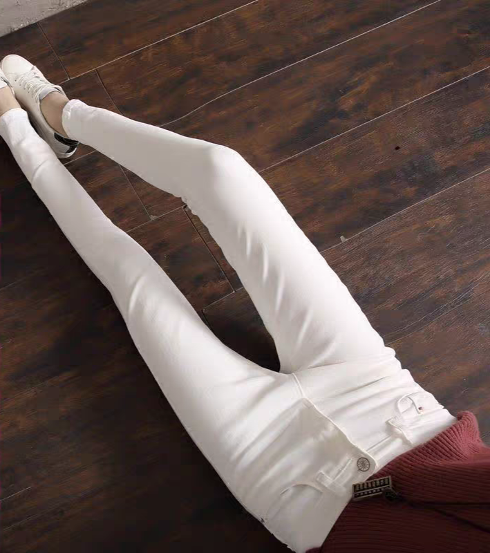 Quần Kaki Nữ Lưng Cao Trắng