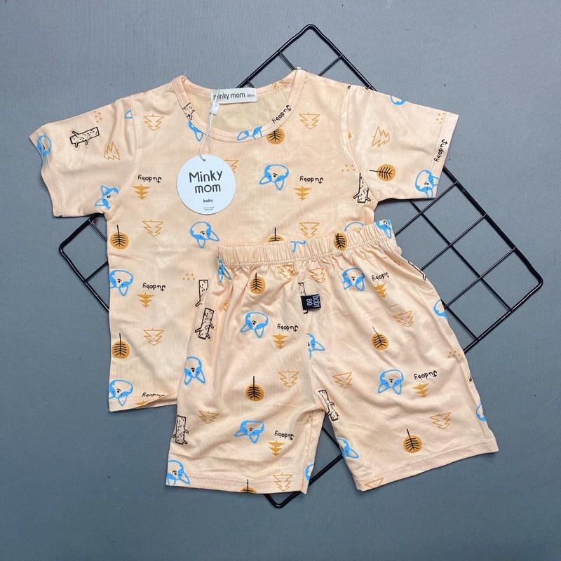 BỘ CỘC TAY SIZE ĐẠI THUN LẠNH HOẠ TIẾT NHÀ- CỪU CHO BÉ TỪ 19 -26kí