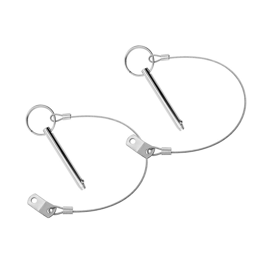 2pcs Quick Release Pin 5/16'' 8mm with Lanyard Boat Marine Yacht Hardware