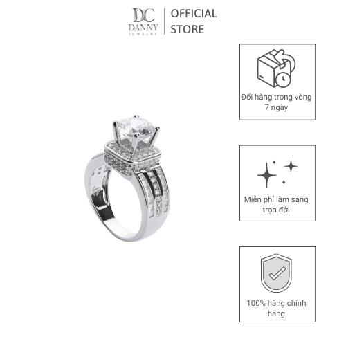Nhẫn Nữ Bạc 925 Danny Jewelry Xi Bạch Kim Đính Đá CZ KI4GZ020