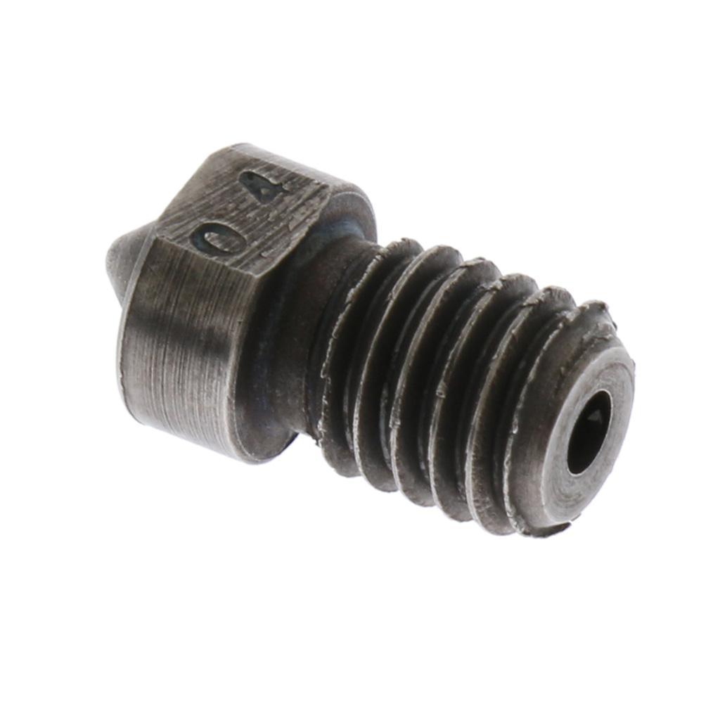Replacement M6 Steel 0.4mm Extruder Nozzle 1.75mm for 3D Printer Parts