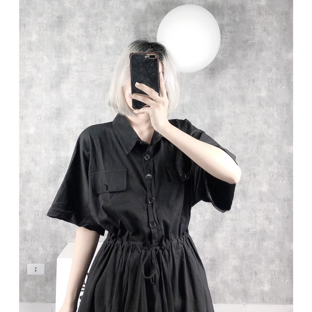 Váy Xòe Ngắn Mix Túi Siêu Xinh, Đen Phối Túi Cute V218 FuturistiX