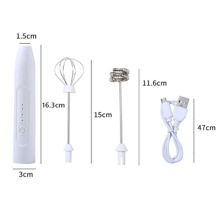 Máy Đánh Trứng, Đánh Sữa Và Tạo Bọt Cafe Cầm Tay Di Động 3 Tốc Độ Sử Dụng Pin Sạc Cao Cấp - Hàng Nhập Khẩu