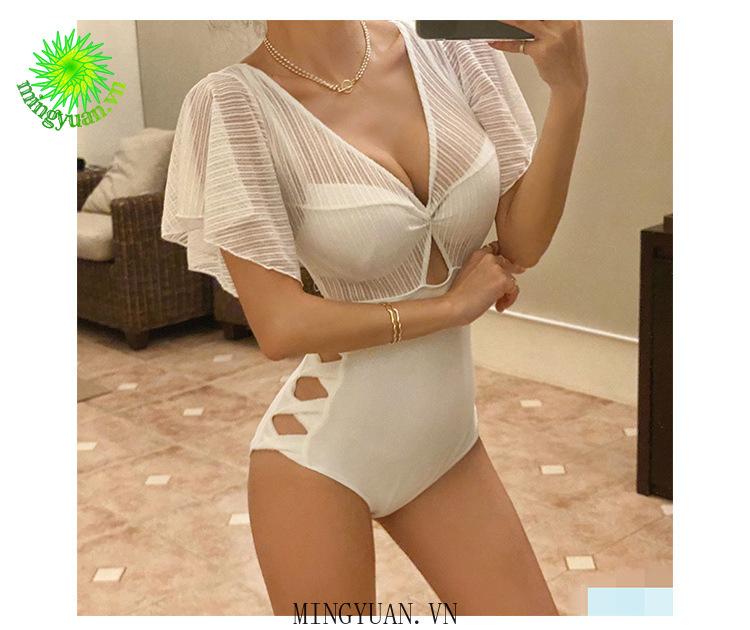 Bộ Bikini Liền Thân Cổ Chữ V Quyến Rũ Cho Nữ