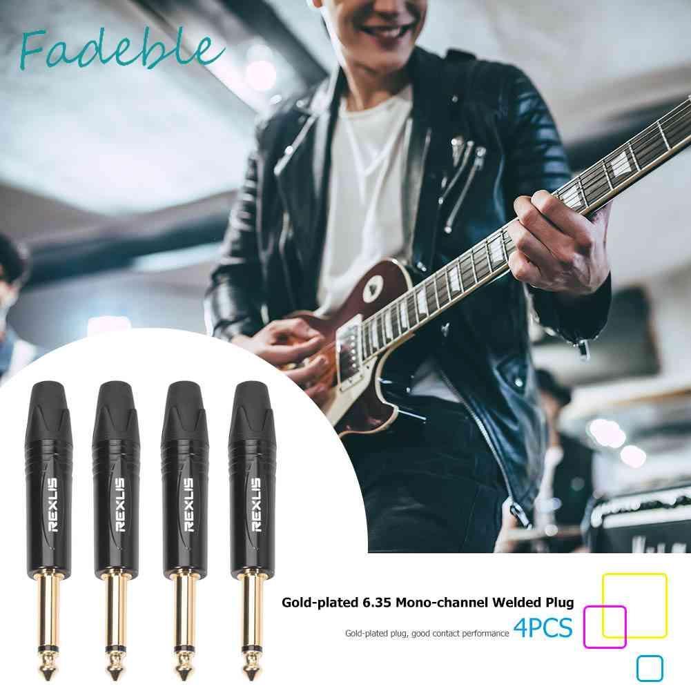 Set 4 Jack Cắm Kết Nối 6.35mm Cho Loa / Guitar / Microphone