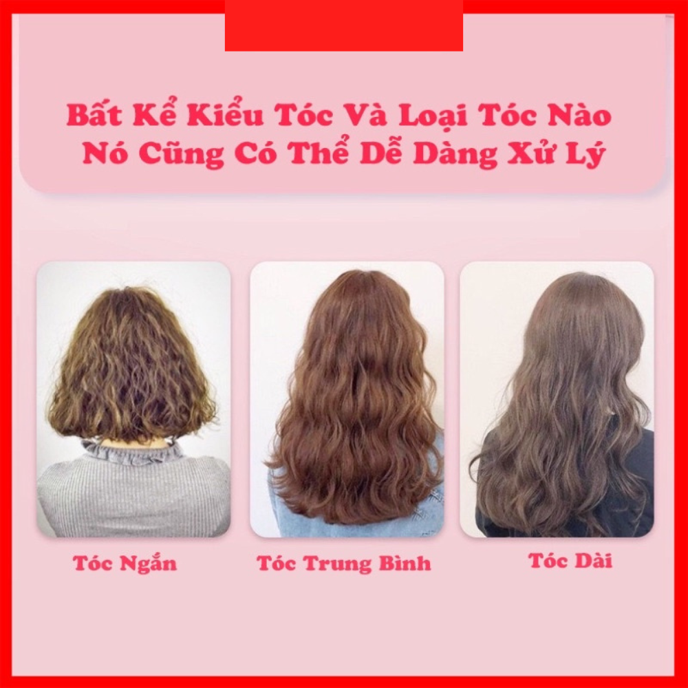 Máy uốn tóc xoăn sóng 3 trục dập sóng nước, máy uống làm tóc đẹp chuẩn salon size 22mm, 25mm