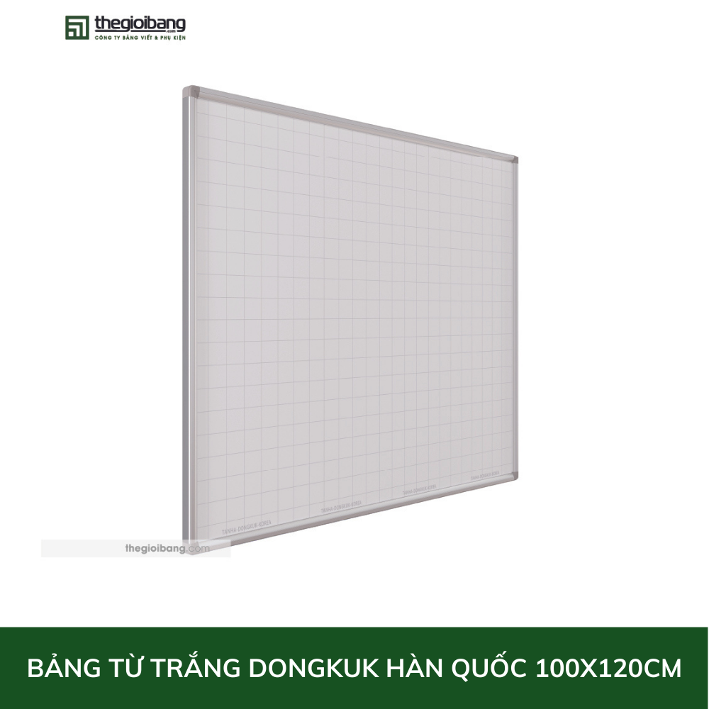 Bảng Từ Trắng Hàn Quốc Tân Hà - Bảng Viết Bút Lông Treo Tường - KT 100x120cm - Tặng Kèm Phụ Kiện