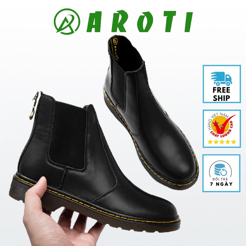 Giày Boot Nam AROTI Dáng Dr chealsea Chất Da Đẹp Cao Cấp,Đế Khâu Chắc Chắn Form Mạnh Mẽ,Cực Nam Tính Đủ size G606-V