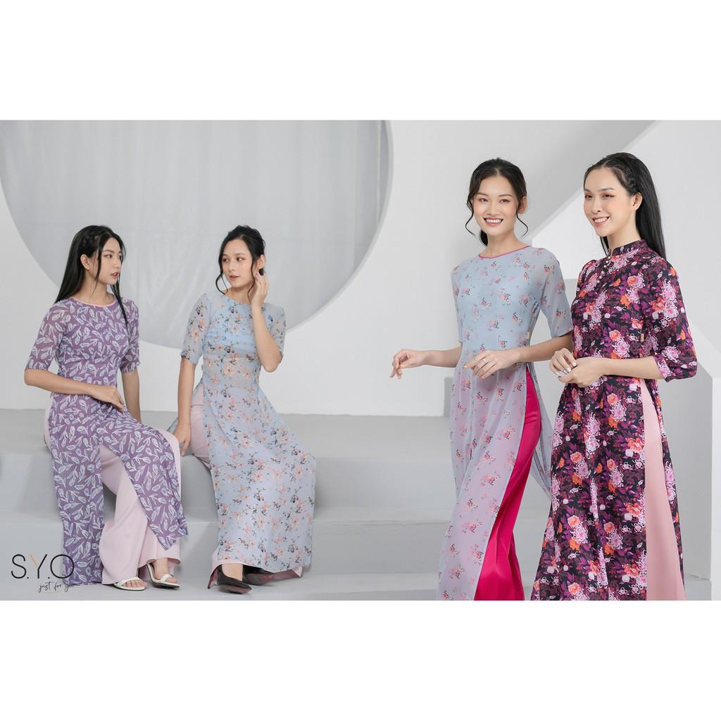 Áo dài SYO cách điệu tay bồng