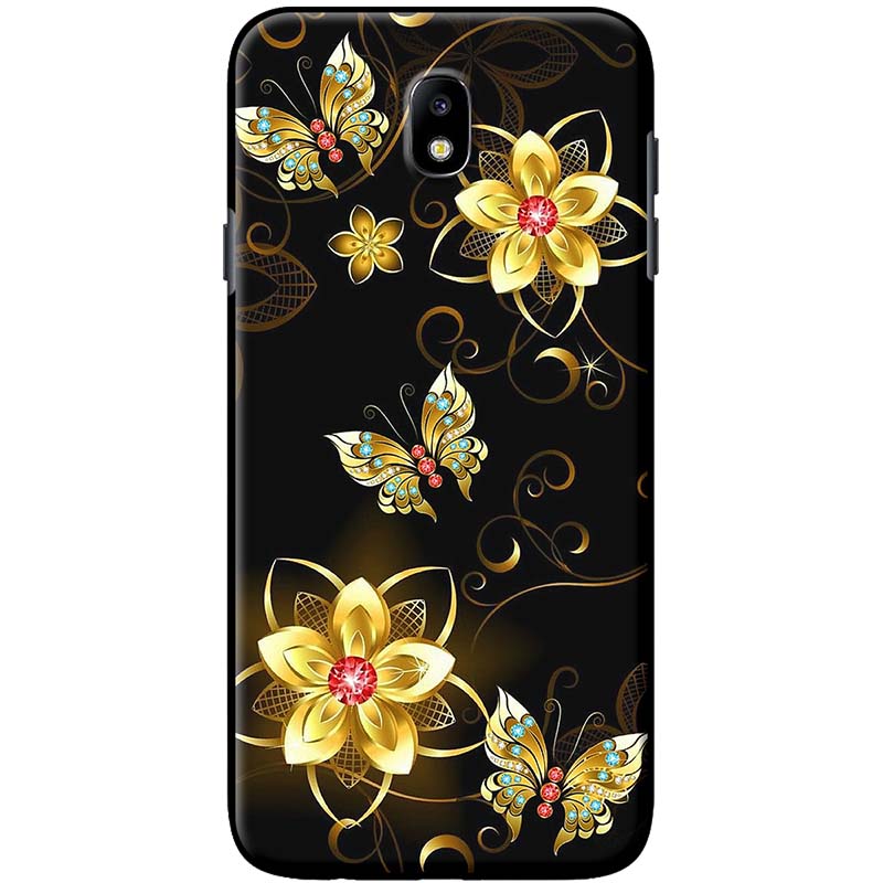 Ốp lưng dành cho Samsung Galaxy J7 Pro mẫu Hoa bướm vàng