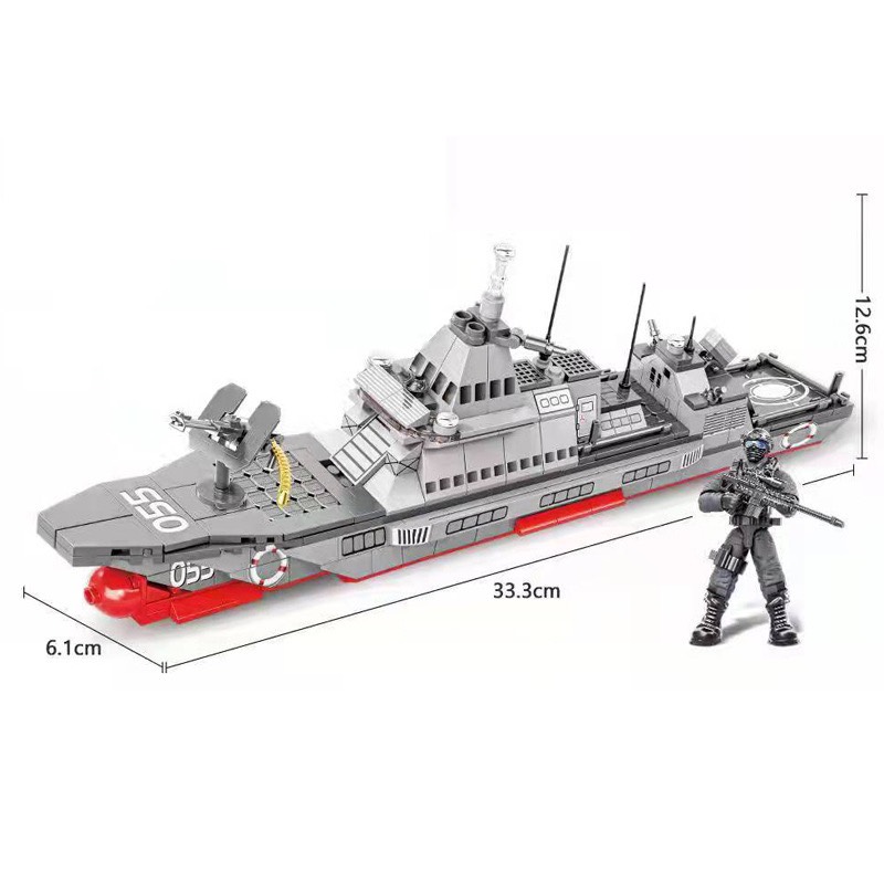 Lego tàu chiến, đồ chơi lego mini, lego tàu sân bay chiến đấu XJ-823 415pcs nhựa abs loại tốt - Quà tặng kỹ năng cho bé