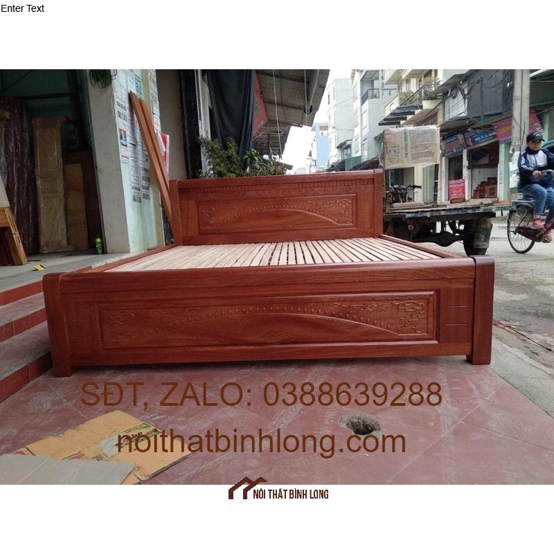 Giường gỗ xoan đào 1m6 * 2m 100%