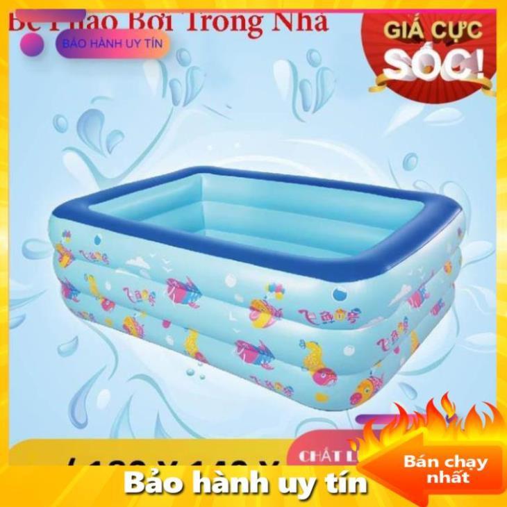 Bể bơi phao cho bé loại nào tốt, Bể bơi phao trong nhà kích thước 180cm, 150cm, 210cm - TẶNG BƠM CHÂN