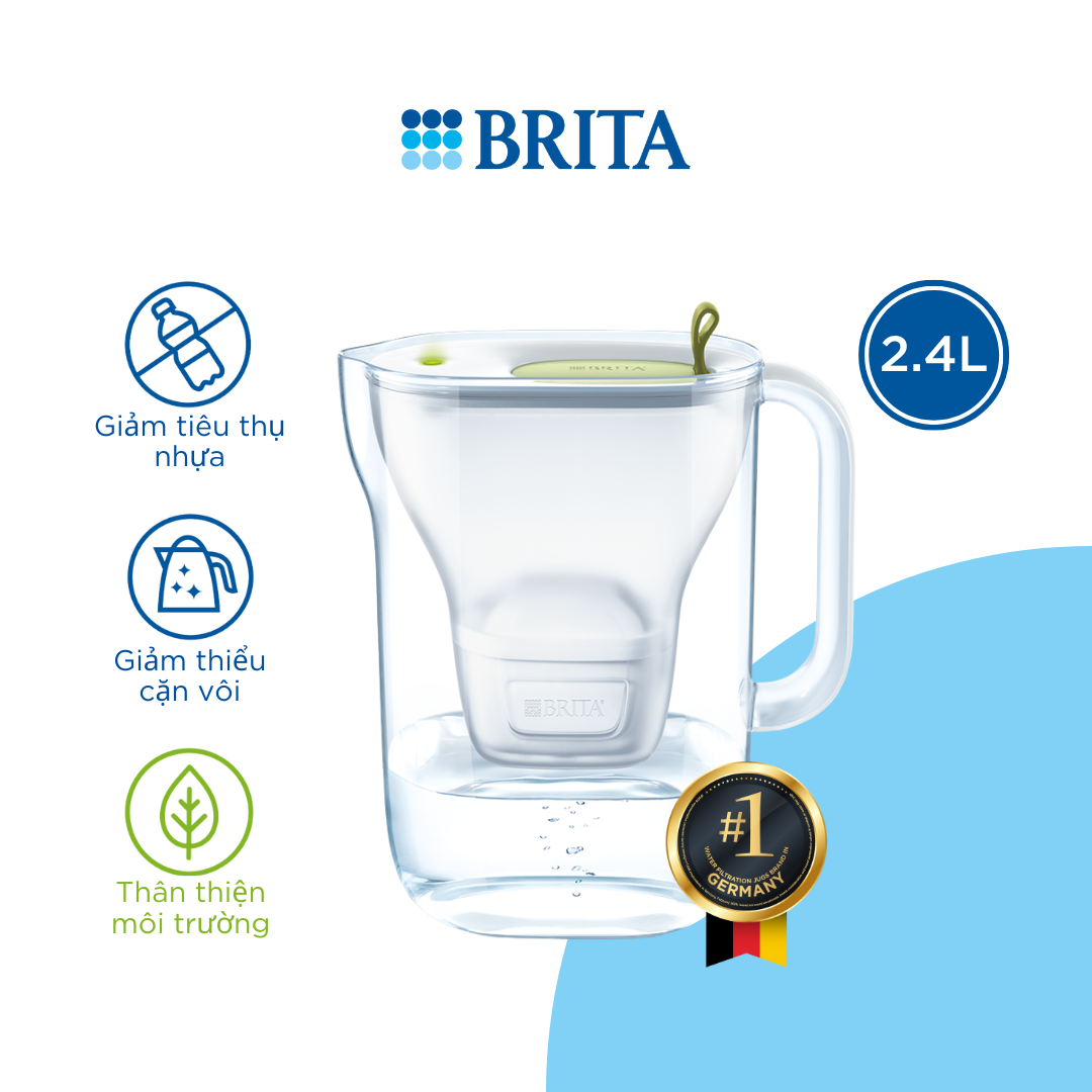 Bình Lọc Nước BRITA Style Lime - 2.4L (Kèm Maxtra Plus)
