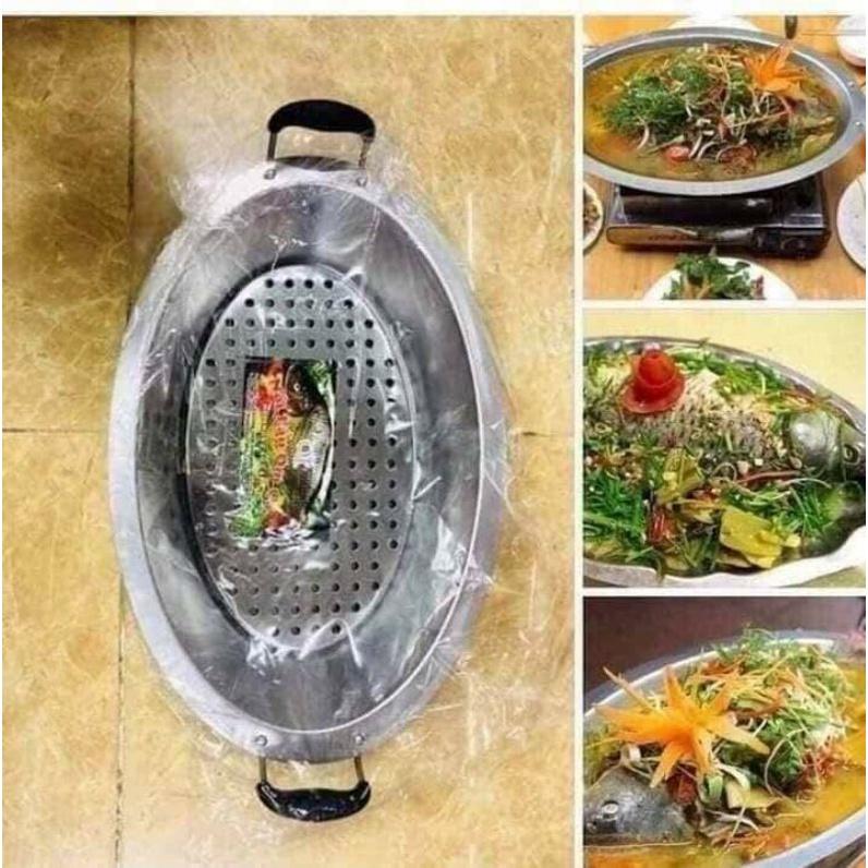 KHAY OM CÁ INOX- khay lẩu cá inox cao cấp