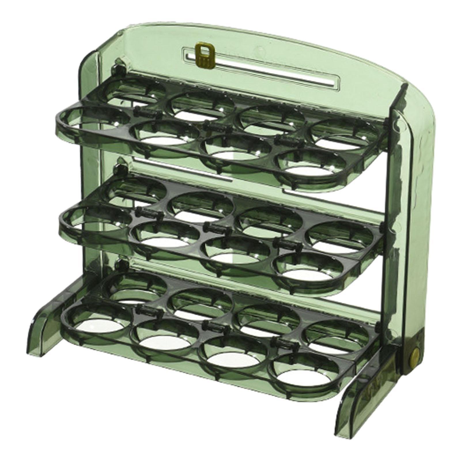 Creative overturn Egg Box Three Layers Stackable Organizer Bin for Freezer