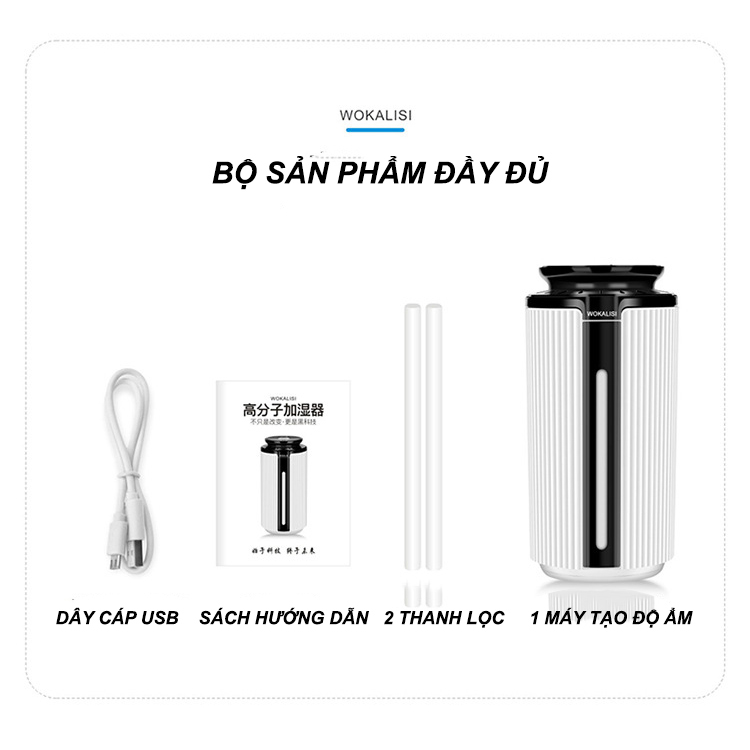 Máy phun sương tạo ẩm cho ô tô WOKALISI dung tích 900ml - Máy khuyếch tán tinh dầu, máy xông hơi cho ô tô đa năng sử dụng 20h liên tục tặng kèm móc chìa khóa hình chú chuột con đáng yêu