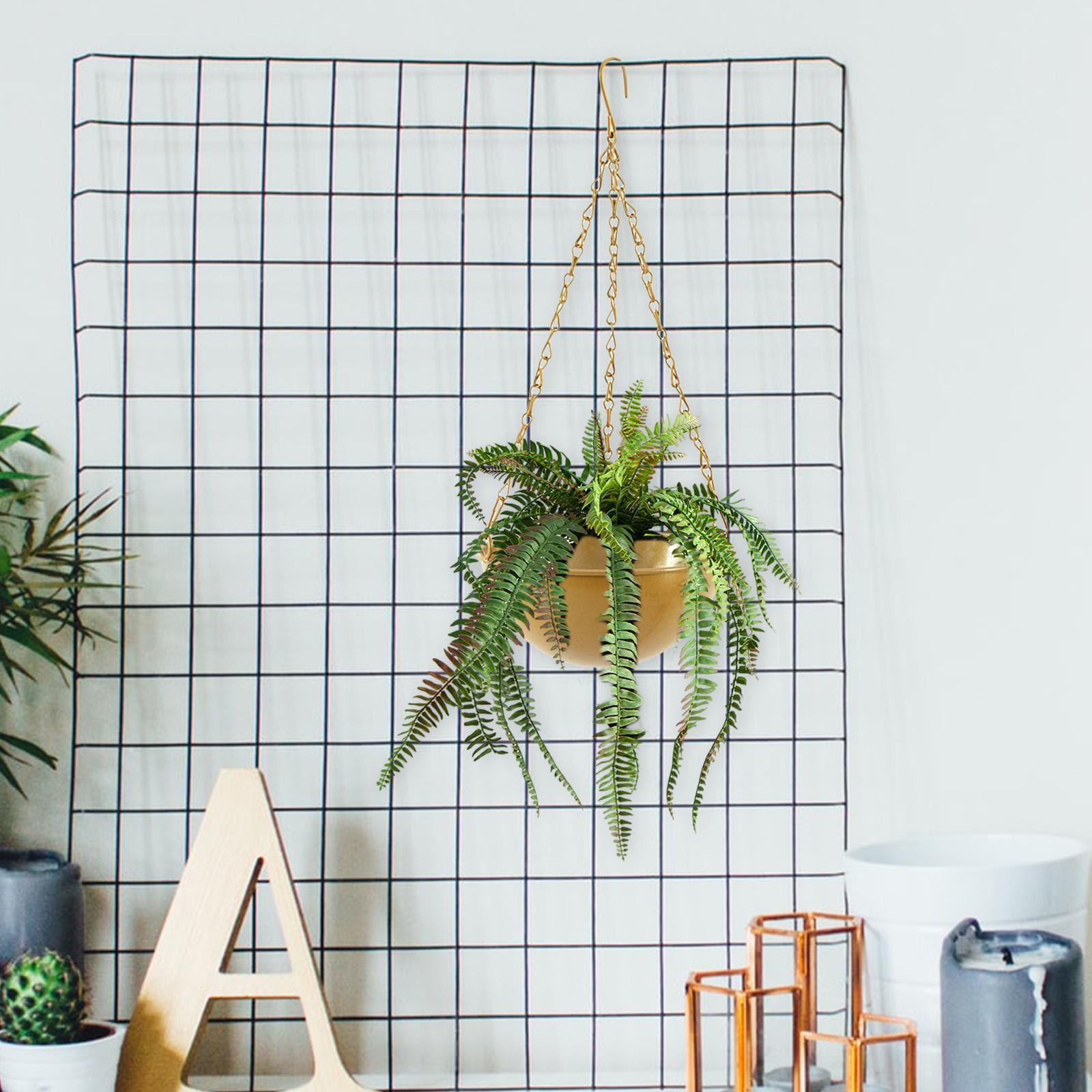 Hanging Flower Pot Iron Flowerpot Decorative for Home Plants Hanging Plant