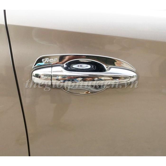 Bộ ốp tay nắm, hõm cửa xe Toyota Vios 2019 mạ Crom