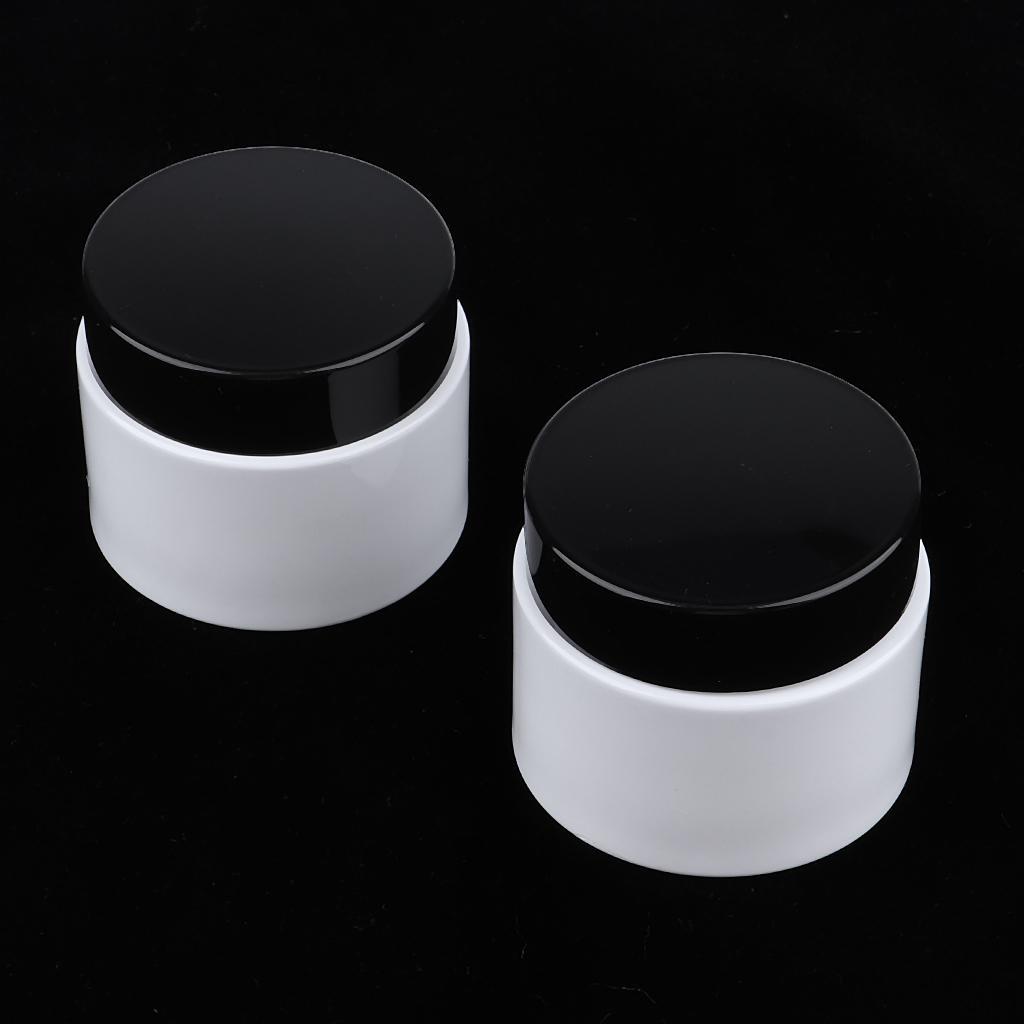 2x Cosmetic Empty Jar Pot Makeup Face Cream Container Glass Bottle 20/30/50g -