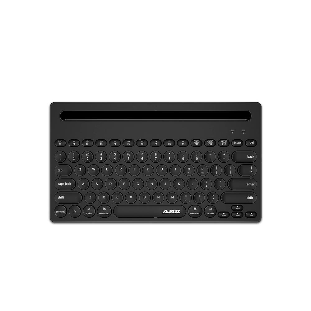 Bàn phím không dây Ajazz 320i Bàn phím không dây 2.4GHz BT -công thái học 79 Phím Bàn phím có giá đỡ - Màu trắng