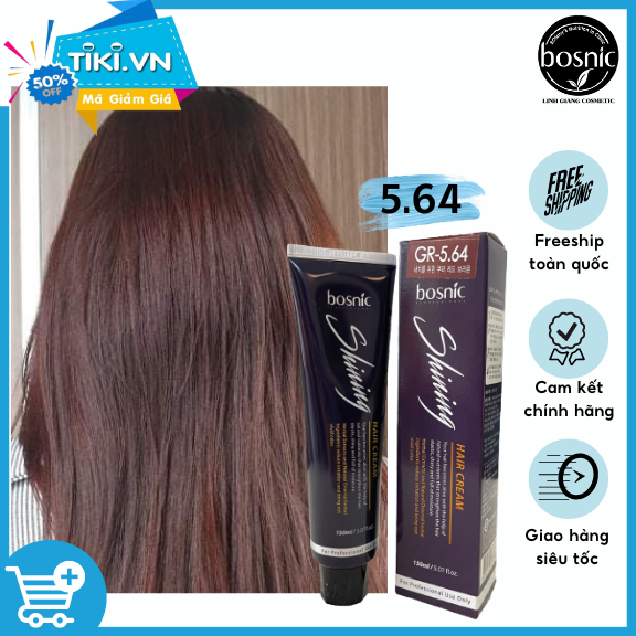GR5.64 - NHUỘM THẢO DƯỢC MÀU THỜI TRANG BOSNIC 150ML