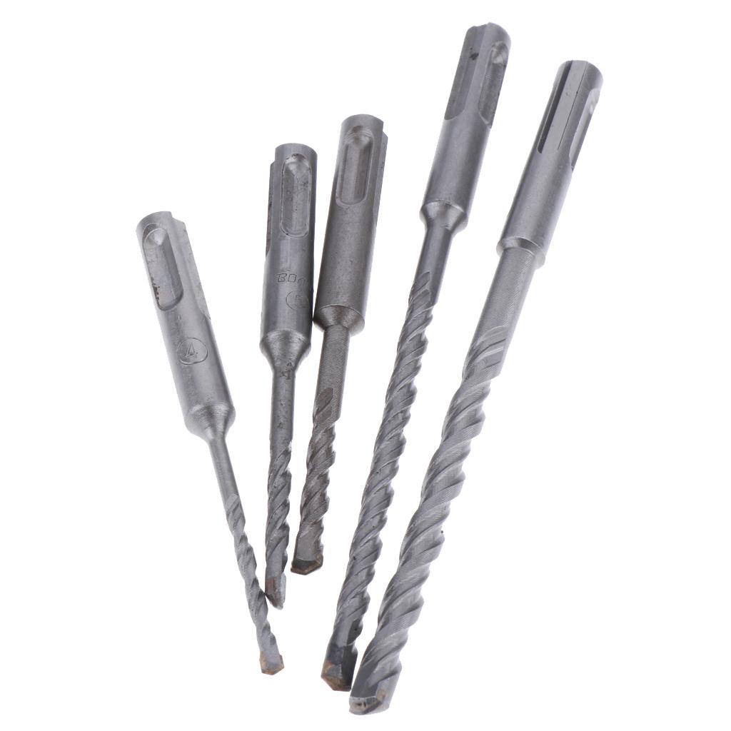 5x Bộ Mũi Khoan cho Gạch Bê Tông Gạch Kính Nhựa và Gỗ Carbide Đầu