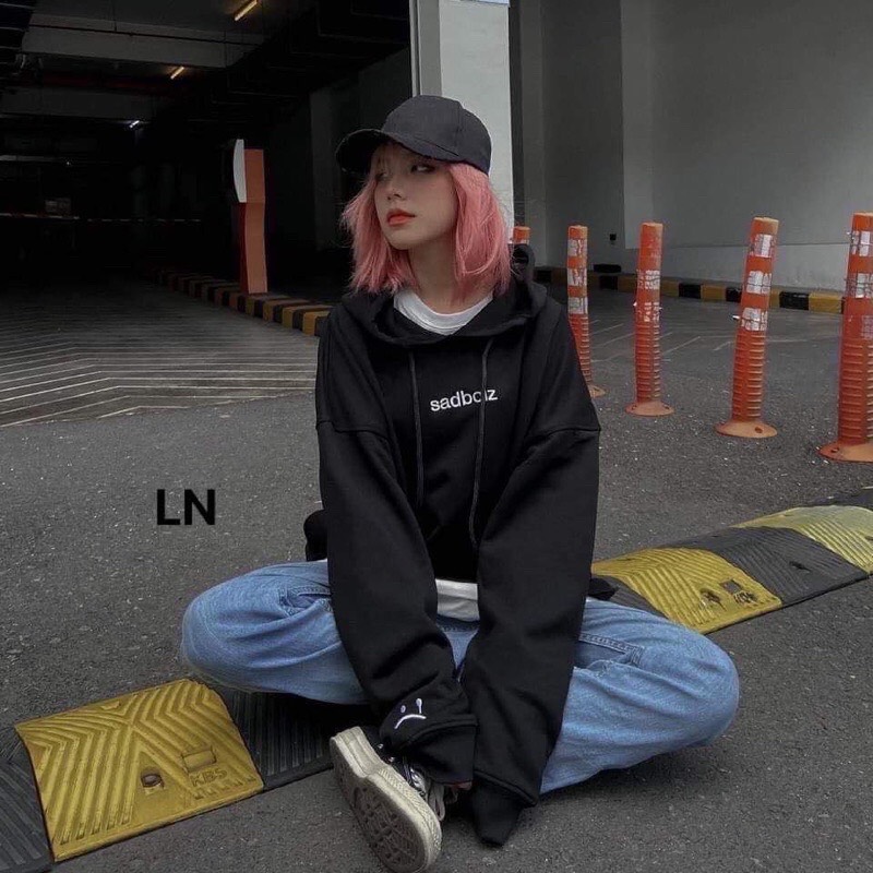 Áo hoodie nam nữ , áo hoodie thêu chữ sadboiz mặt buồn đáng yêu