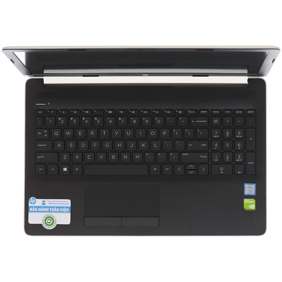 Laptop HP 15-da1033TX 5NK26PA (Core i7-8565U/ 4GB DDR4 2400MHz/ 1TB HDD 5400rpm, x1 slot SSD M.2/ MX130 2GB/ 15.6 FHD/ Win10) - Hàng Chính Hãng